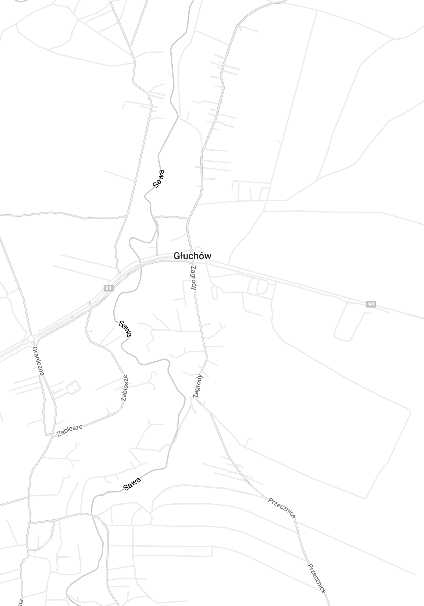 Mapa lokalizacji Przedmieścia Łańcuta w Głuchowie - dojazd z Rzeszowa